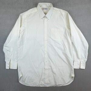 Turnbull & Asser Dress Shirt Bespoke Ivory Men (Chest 48) Long Sleeve